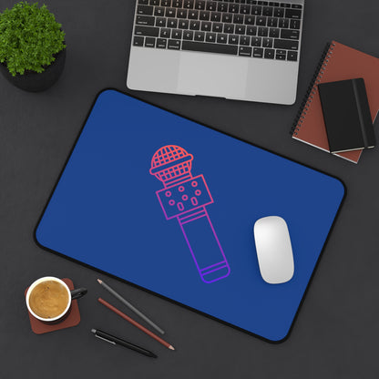 Desk Mat: Music Dark Blue