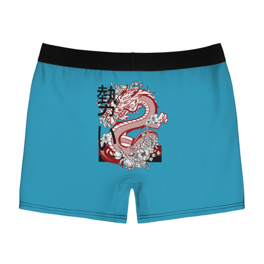 Men's Boxer Briefs: Dragons Turquoise