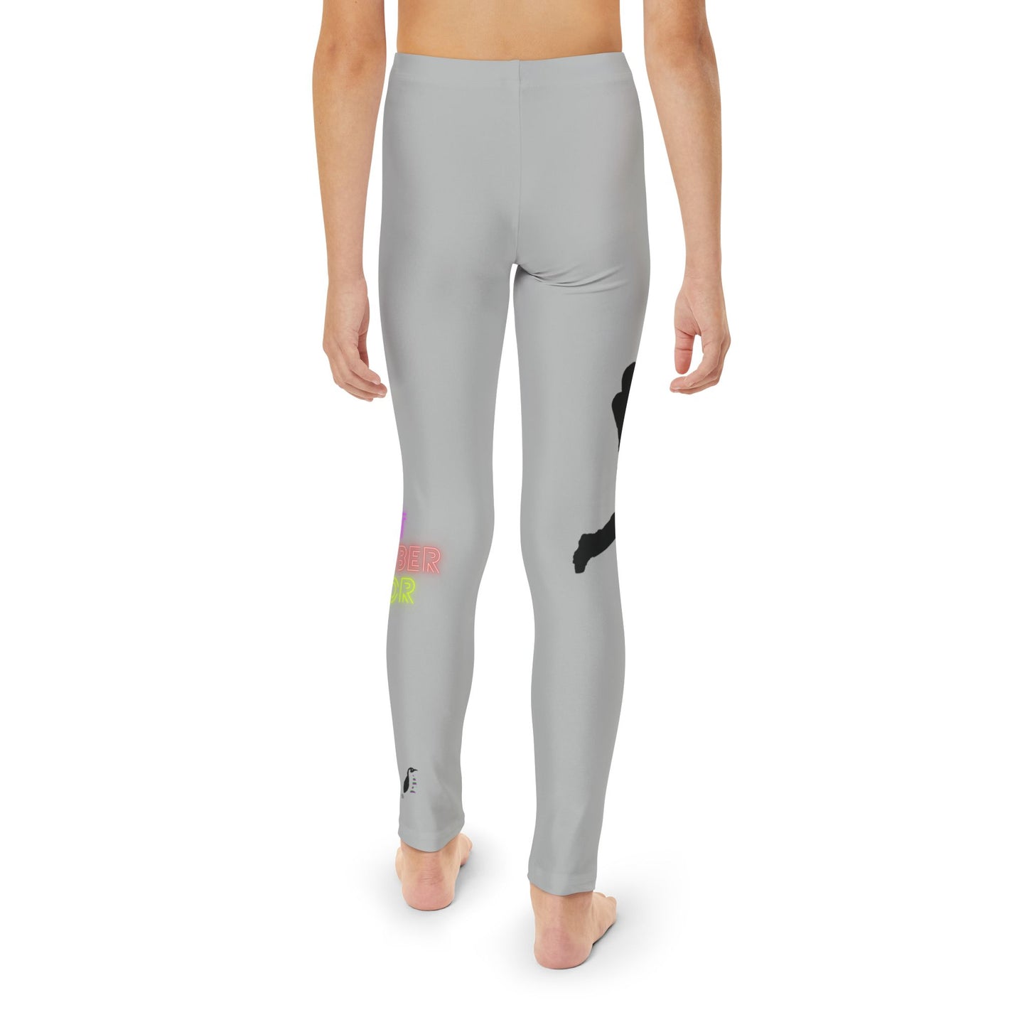 Youth Full-Length Leggings: Baseball Lite Grey