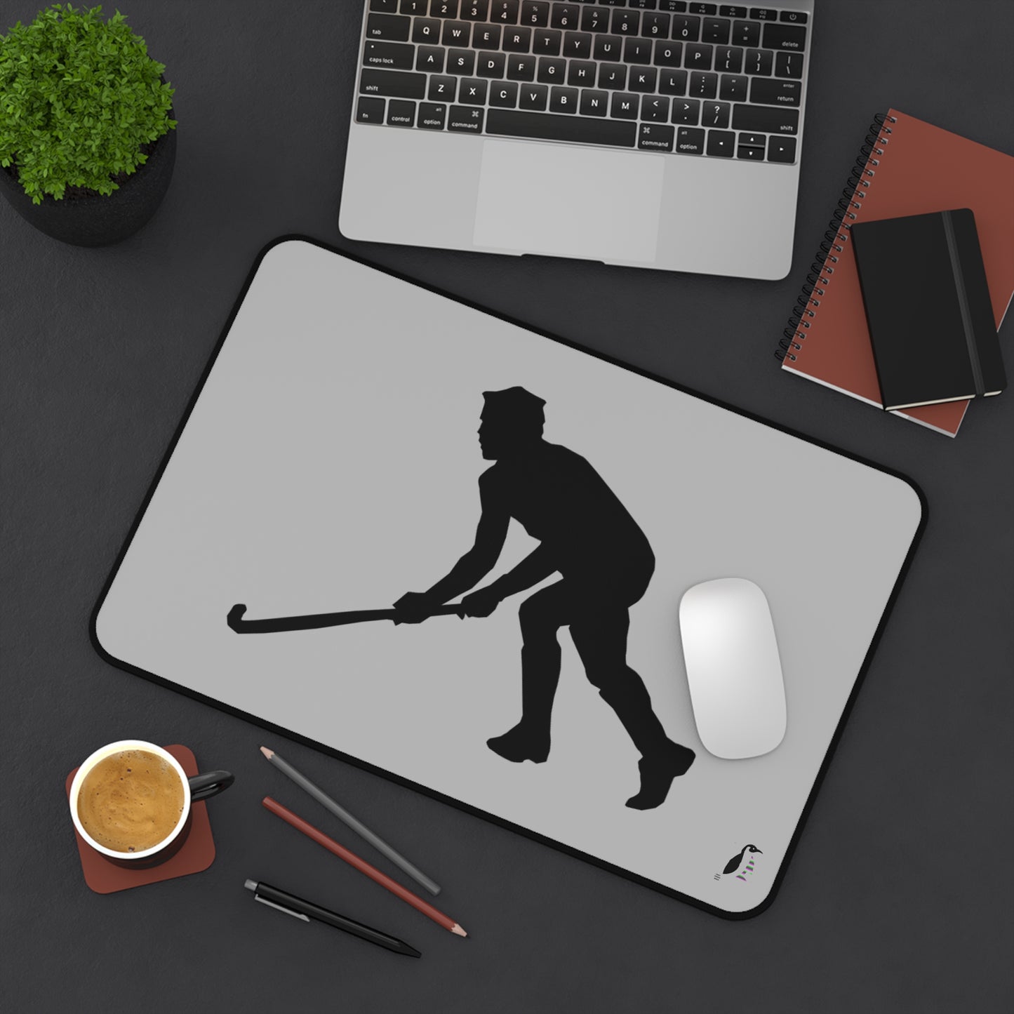 Desk Mat: Hockey Lite Grey