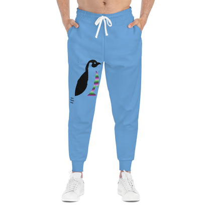 Athletic Joggers: Crazy Penguin World Logo Lite Blue