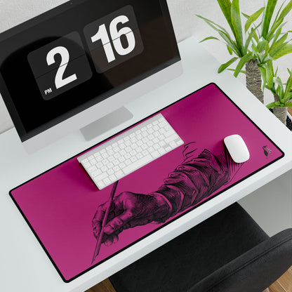 Desk Mats: Writing Pink