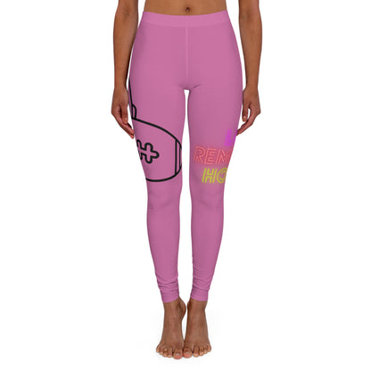 Women's Spandex Leggings: Football Lite Pink