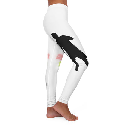 Women's Spandex Leggings: Soccer White