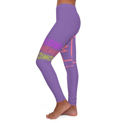 Women's Spandex Leggings: Fight Cancer Lite Purple