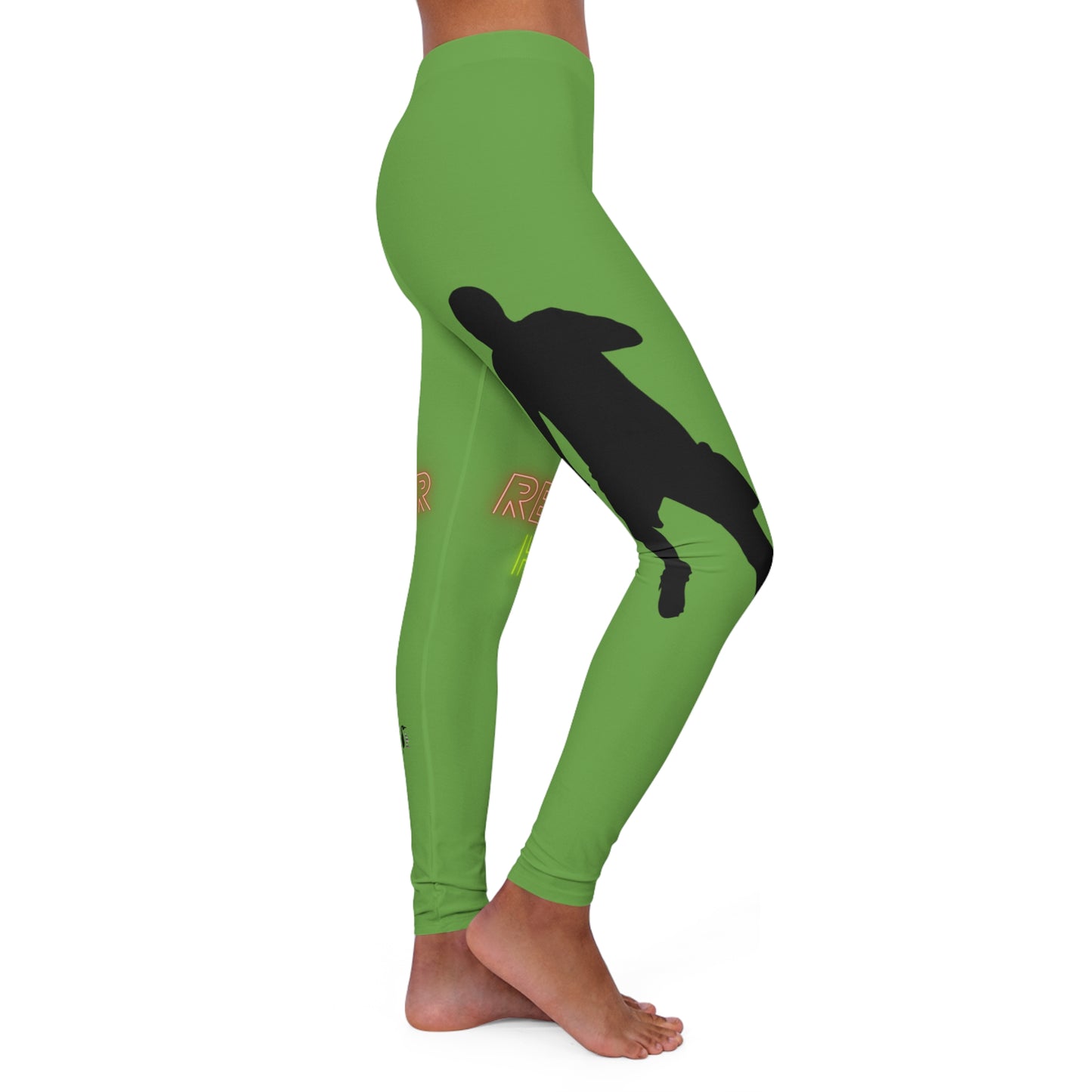 Women's Spandex Leggings: Soccer Green