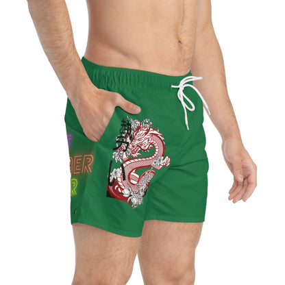 Swim Trunks: Dragons Dark Green