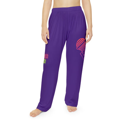 Women's Pajama Pants: Music Purple