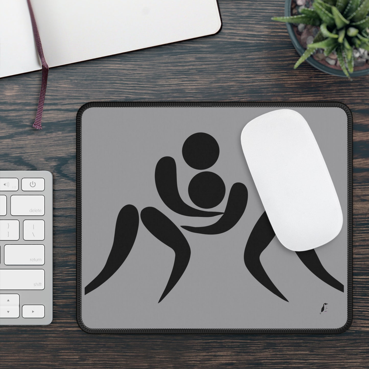 Gaming Mouse Pad: Wrestling Grey