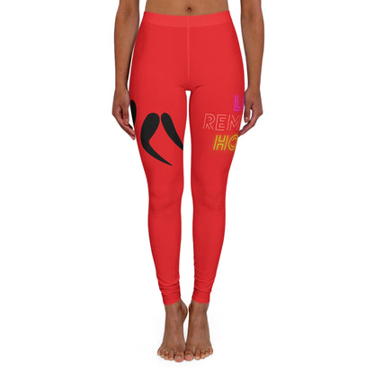 Women's Spandex Leggings: Wrestling Red