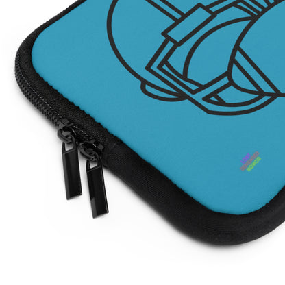 Laptop Sleeve: Football Turquoise