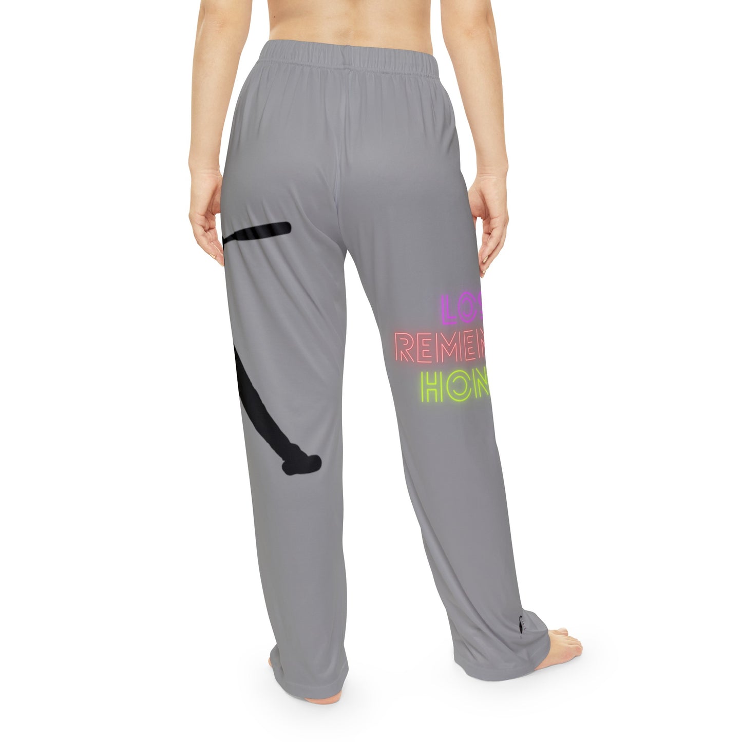 Women's Pajama Pants: Baseball Grey