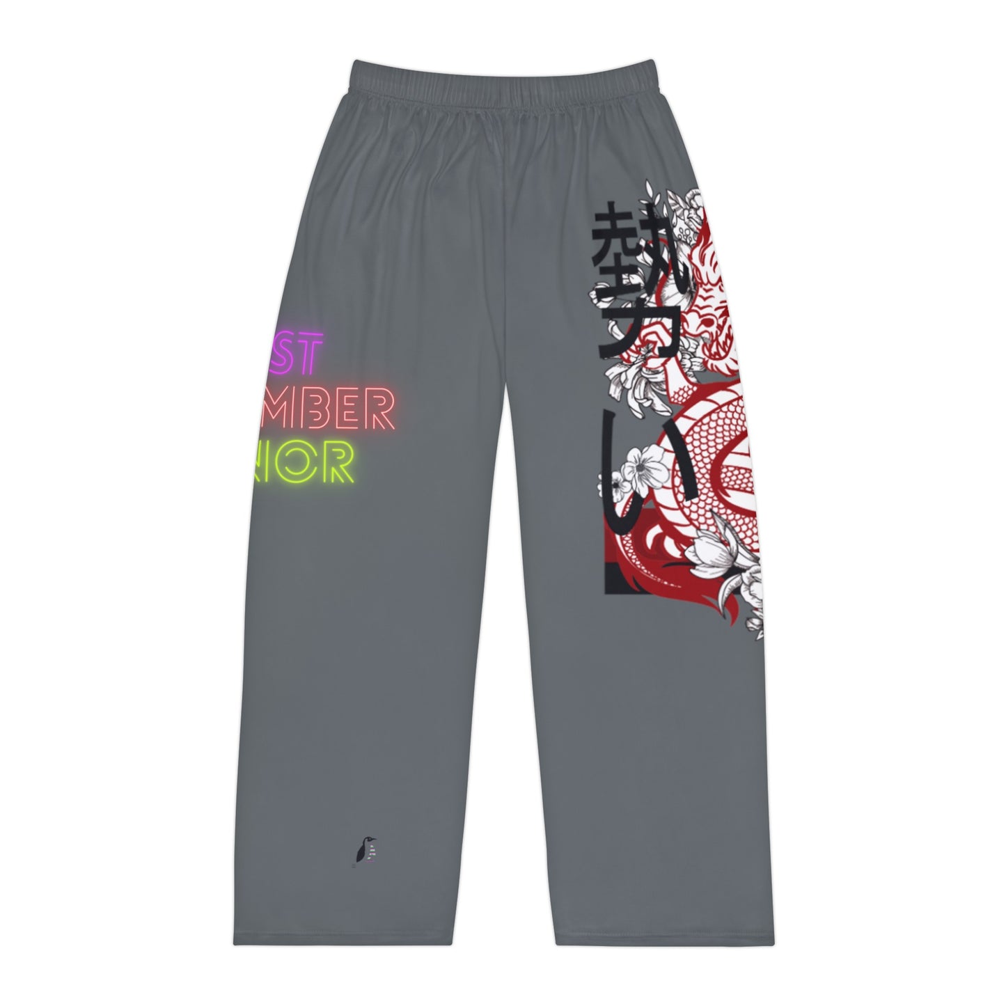 Men's Pajama Pants: Dragons Dark Grey