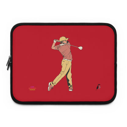 Laptop Sleeve: Golf Dark Red