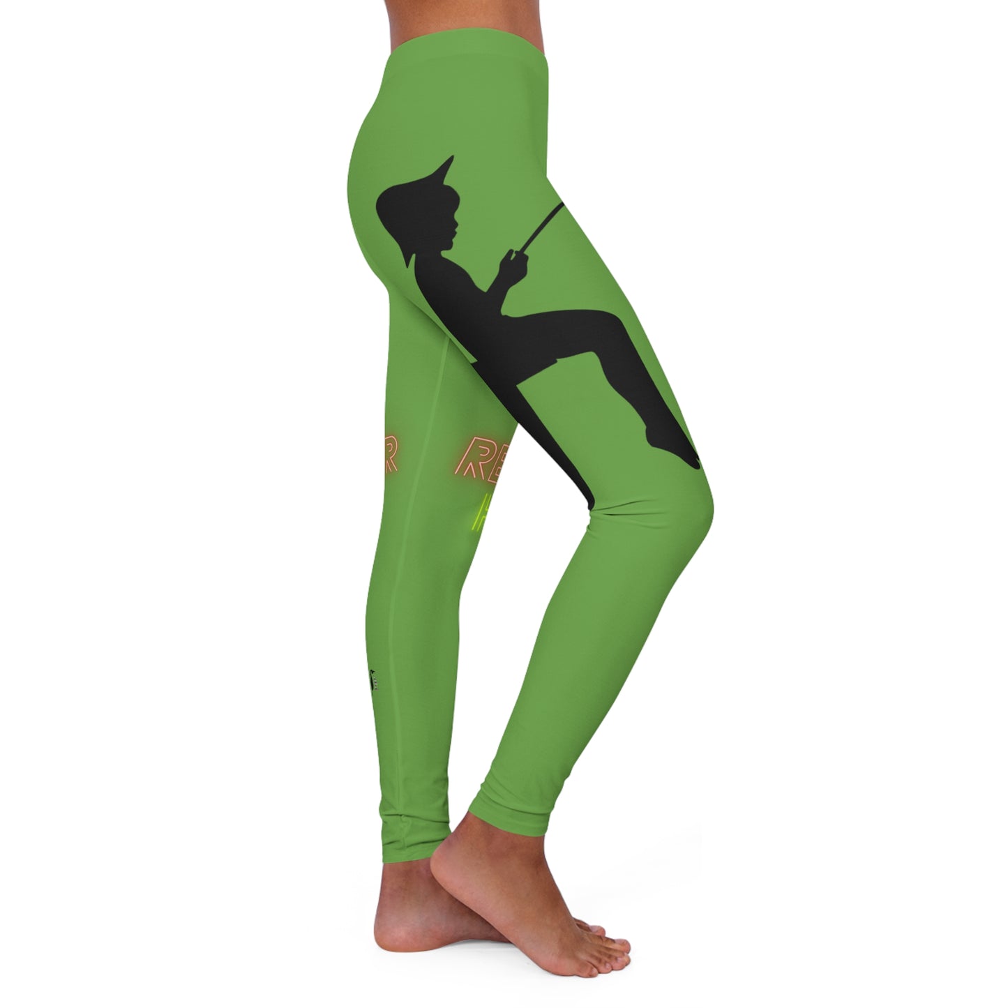 Women's Spandex Leggings: Fishing Green