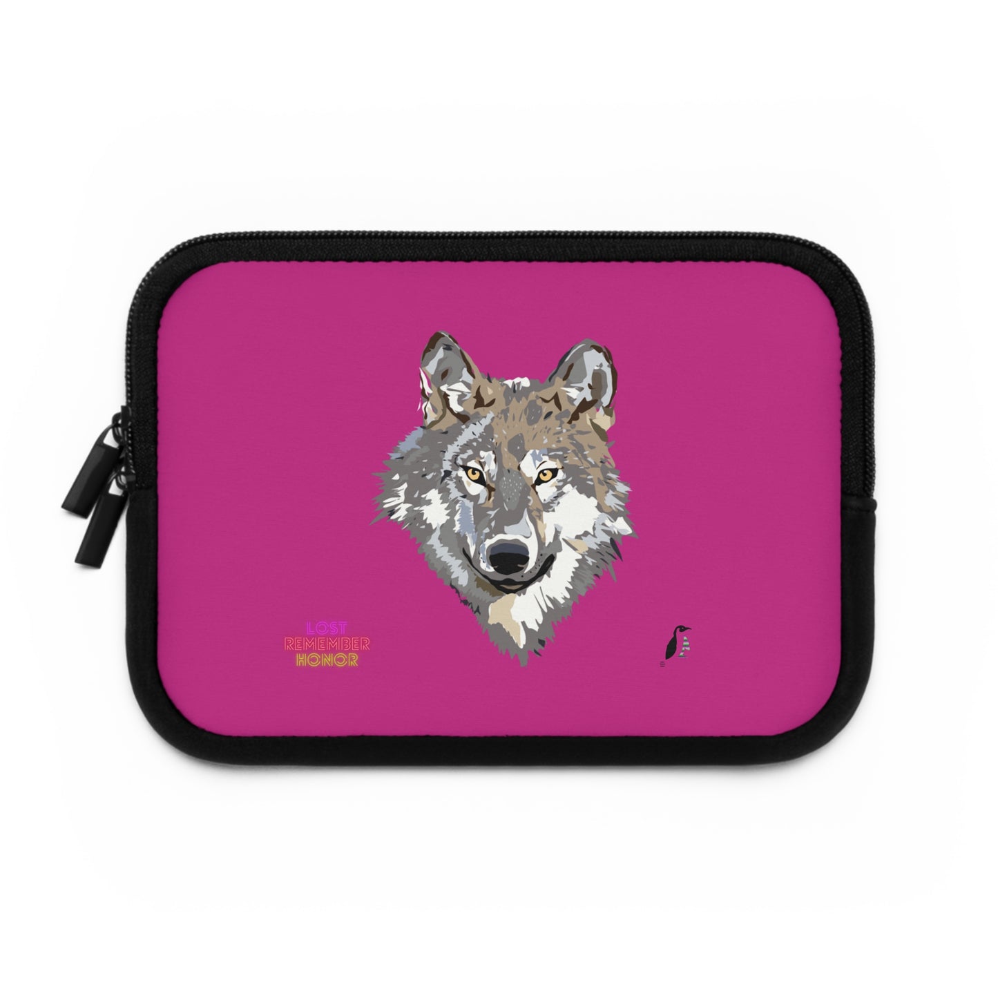 Laptop Sleeve: Wolves Pink