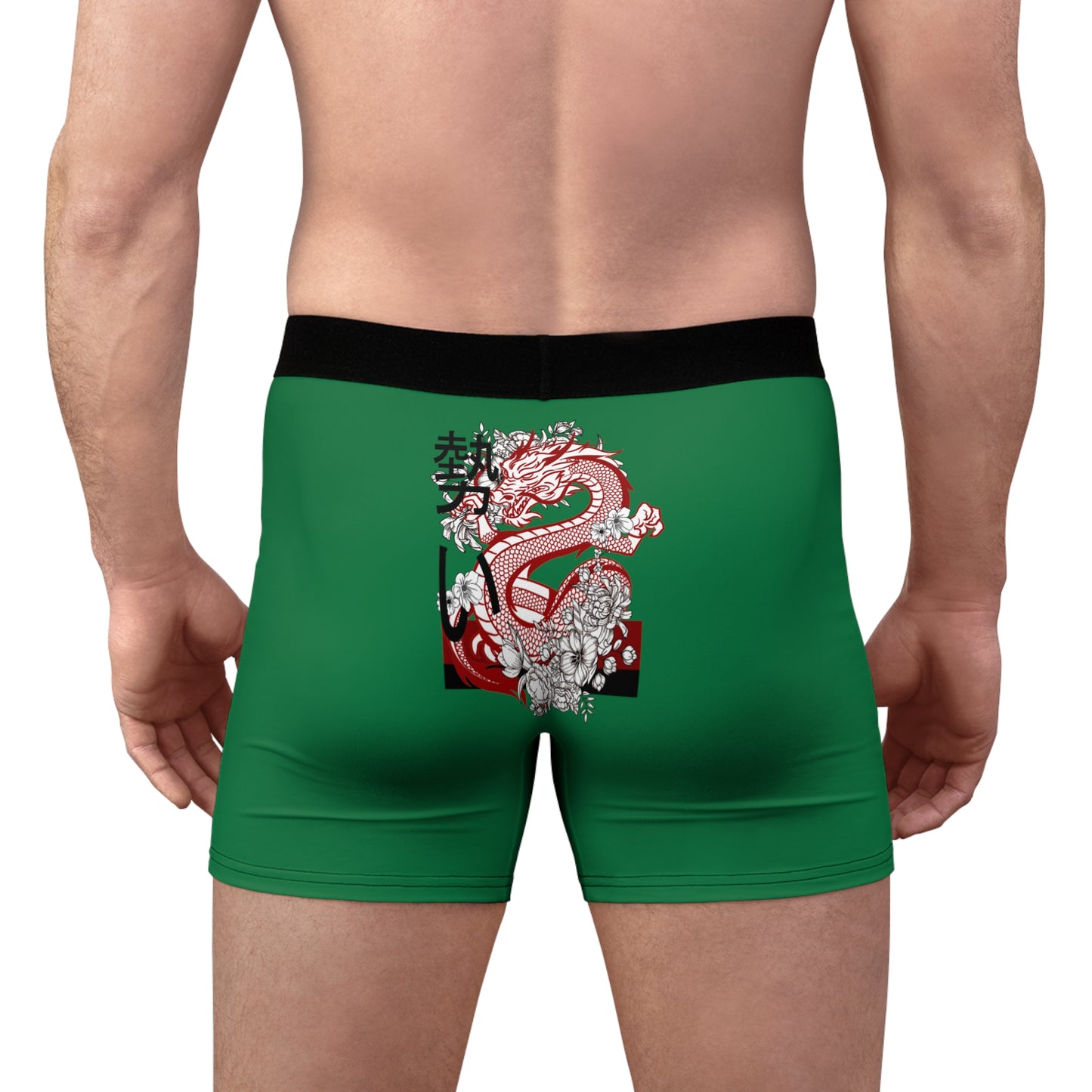 Men's Boxer Briefs: Dragons Dark Green