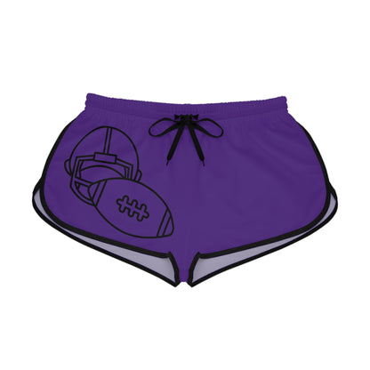 Women's Relaxed Shorts: Football Purple