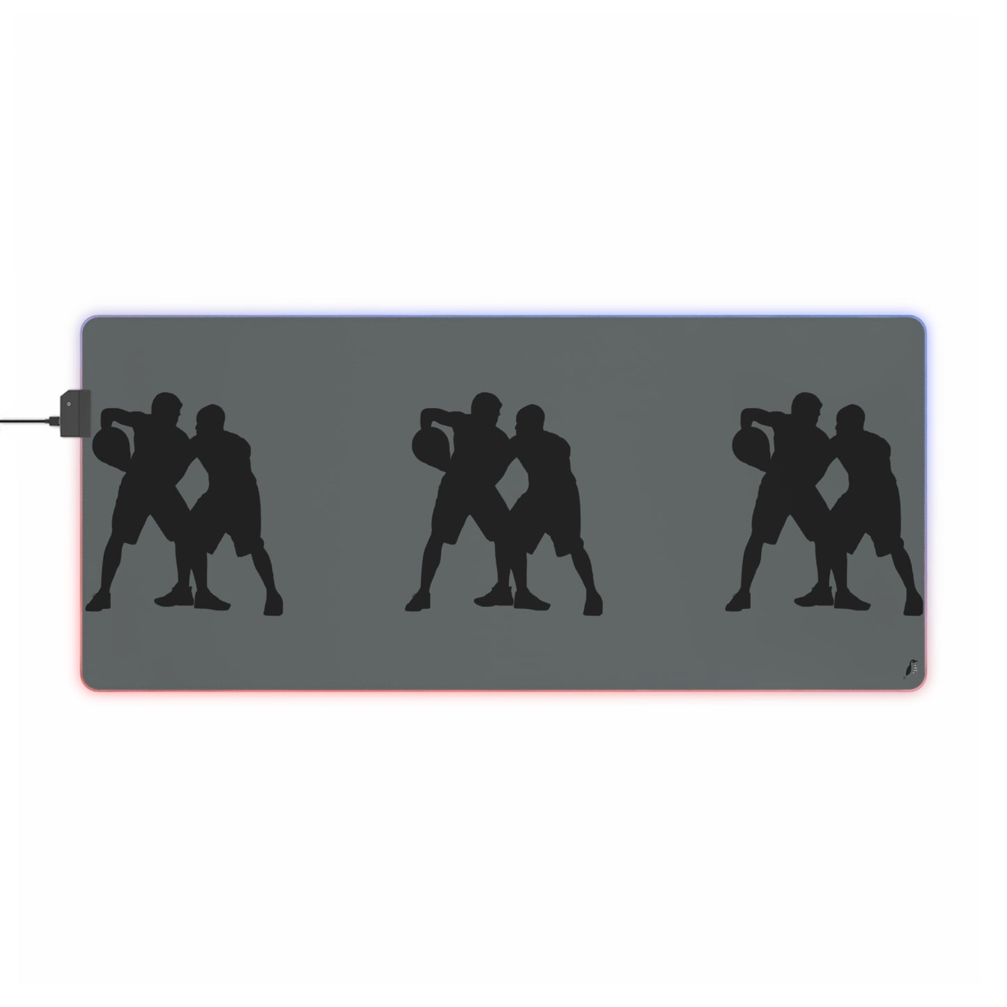 LED Gaming Mouse Pad: Basketball Dark Grey