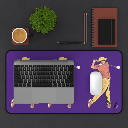 Desk Mat: Golf Purple