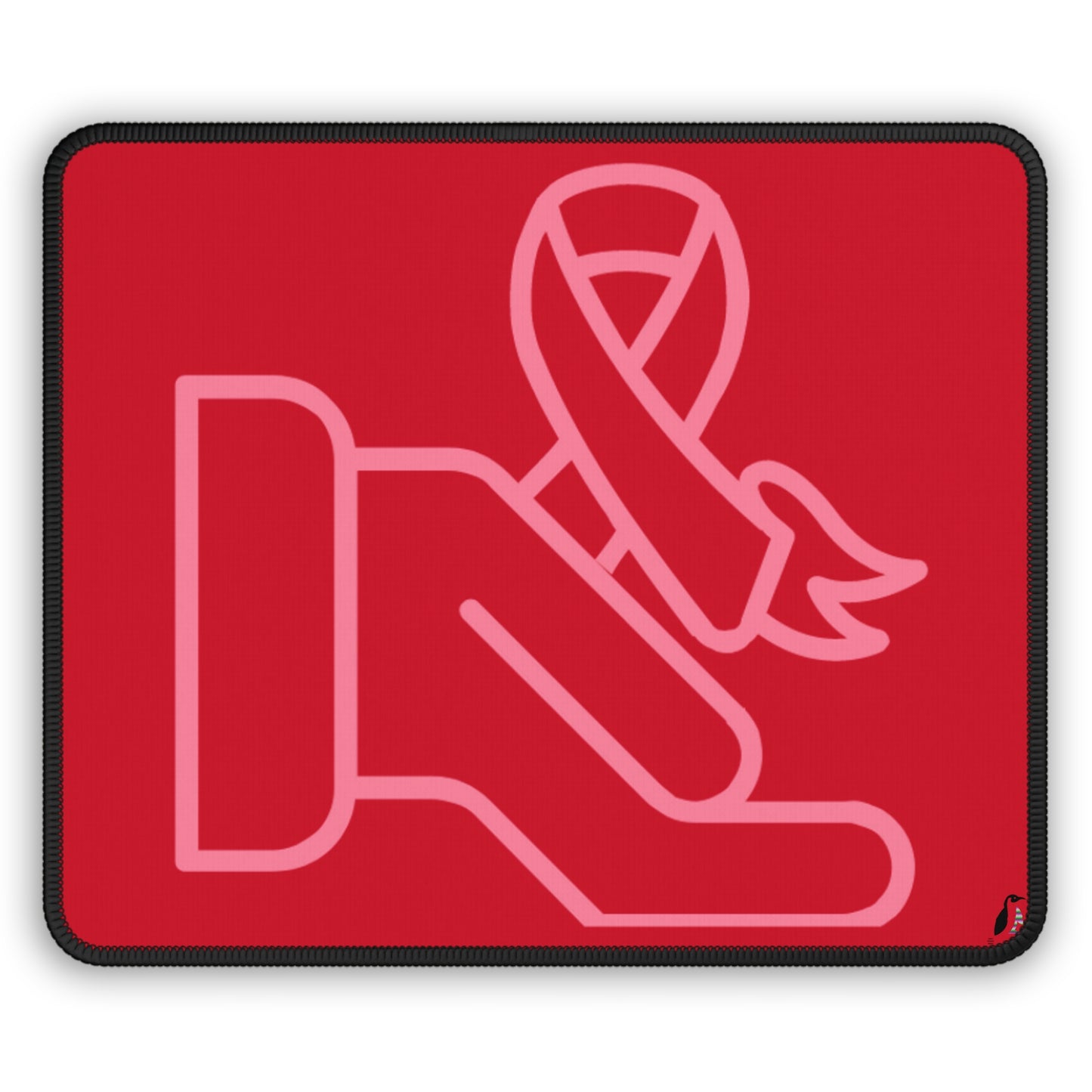 Gaming Mouse Pad: Fight Cancer Dark Red