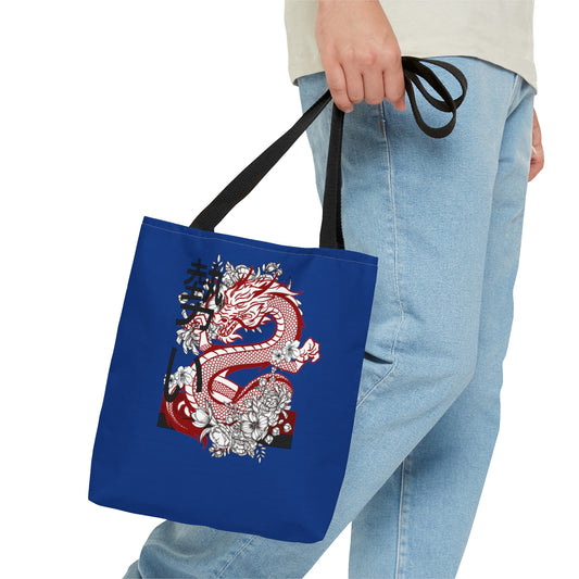 Tote Bag: Dragons Dark Blue