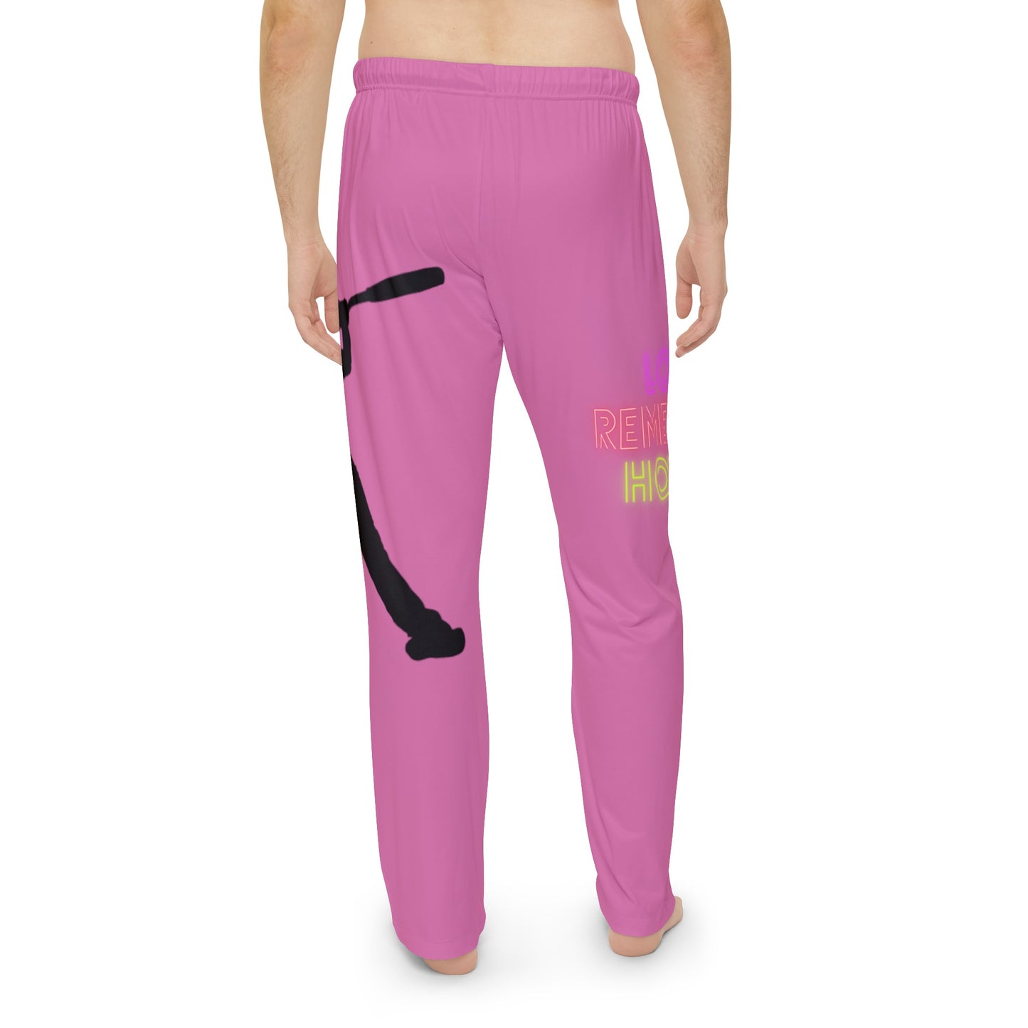 Men's Pajama Pants: Baseball Lite Pink