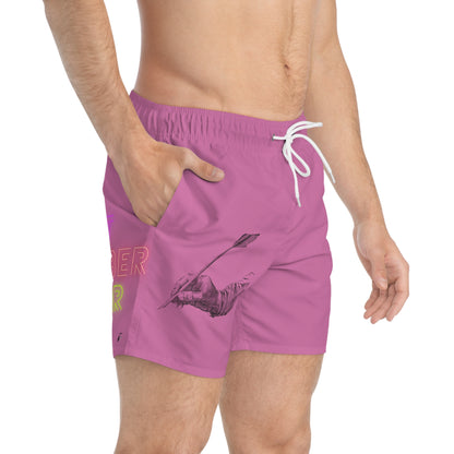 Swim Trunks: Writing Lite Pink