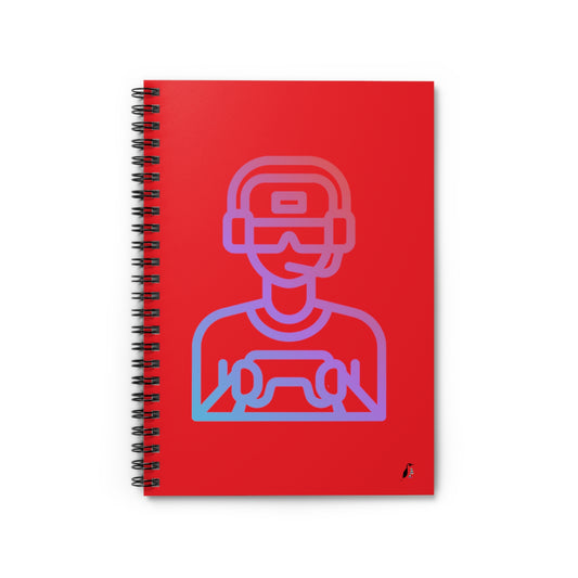 Spiral Notebook - Ruled Line: Gaming Red