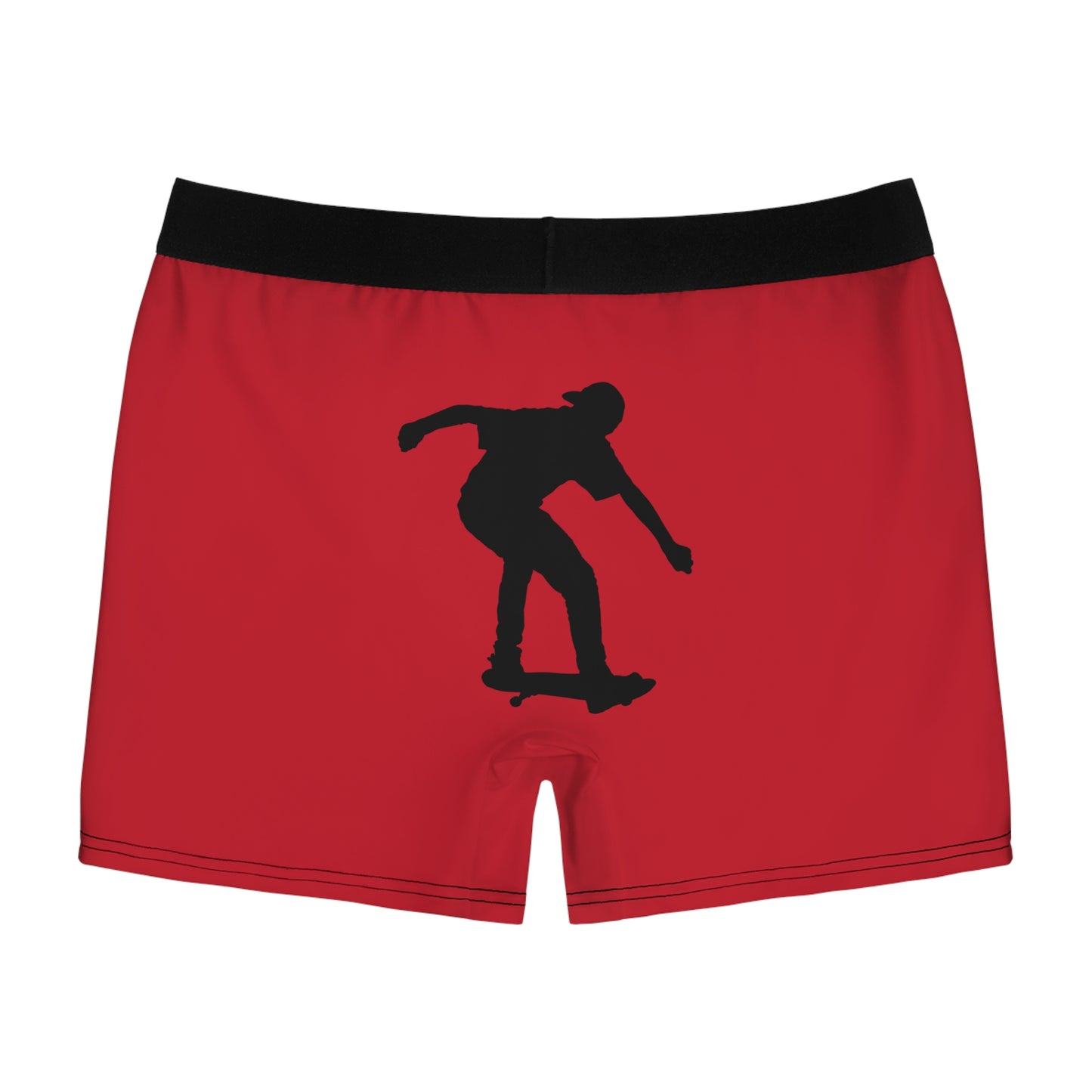 Men's Boxer Briefs: Skateboarding Dark Red