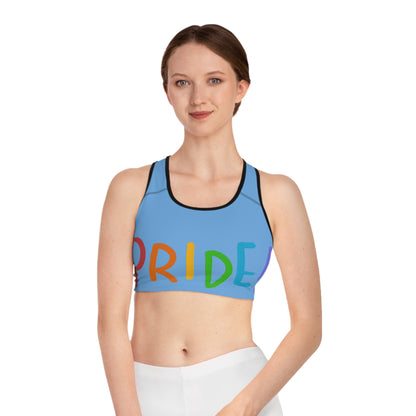 Sports Bra: LGBTQ Pride Lite Blue