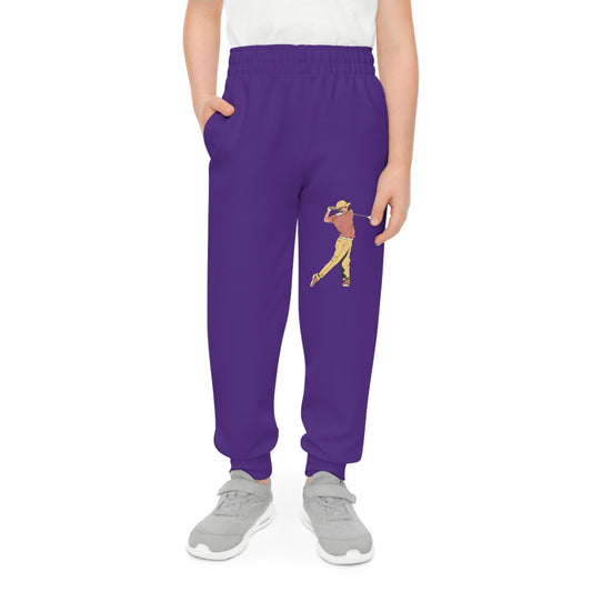 Youth Joggers: Golf Purple