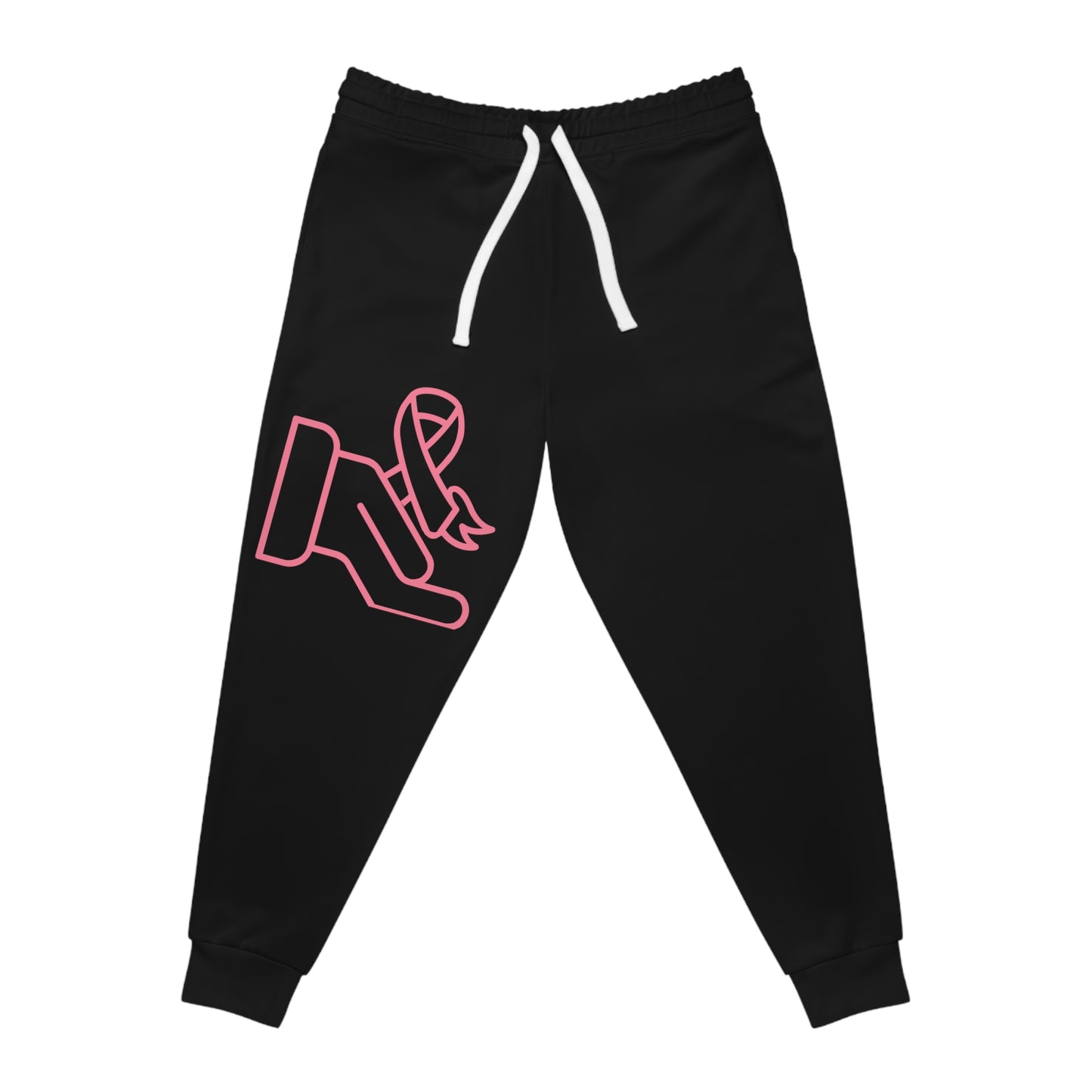 Athletic Joggers: Fight Cancer Black