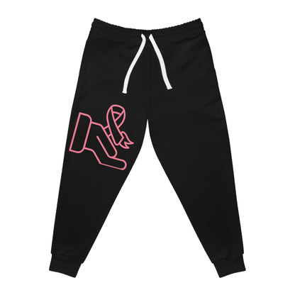 Athletic Joggers: Fight Cancer Black