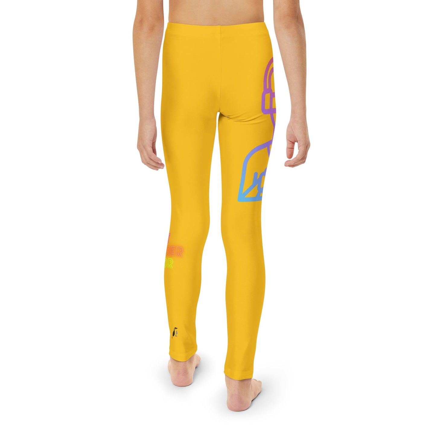 Youth Full-Length Leggings: Gaming Yellow