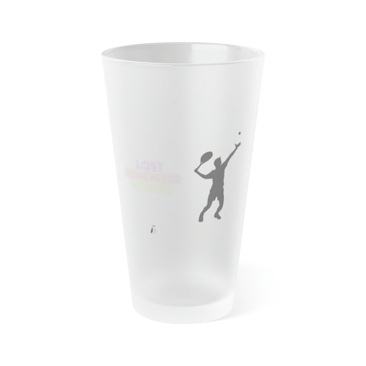 Frosted Pint Glass, 16oz Tennis