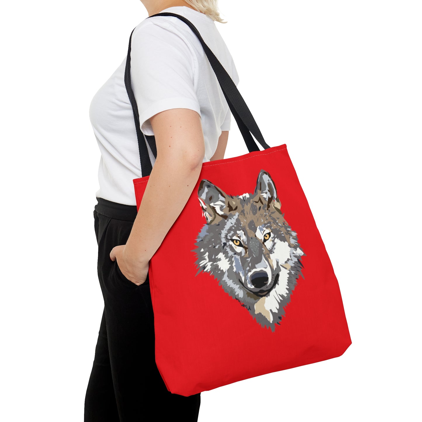 Tote Bag: Wolves Red