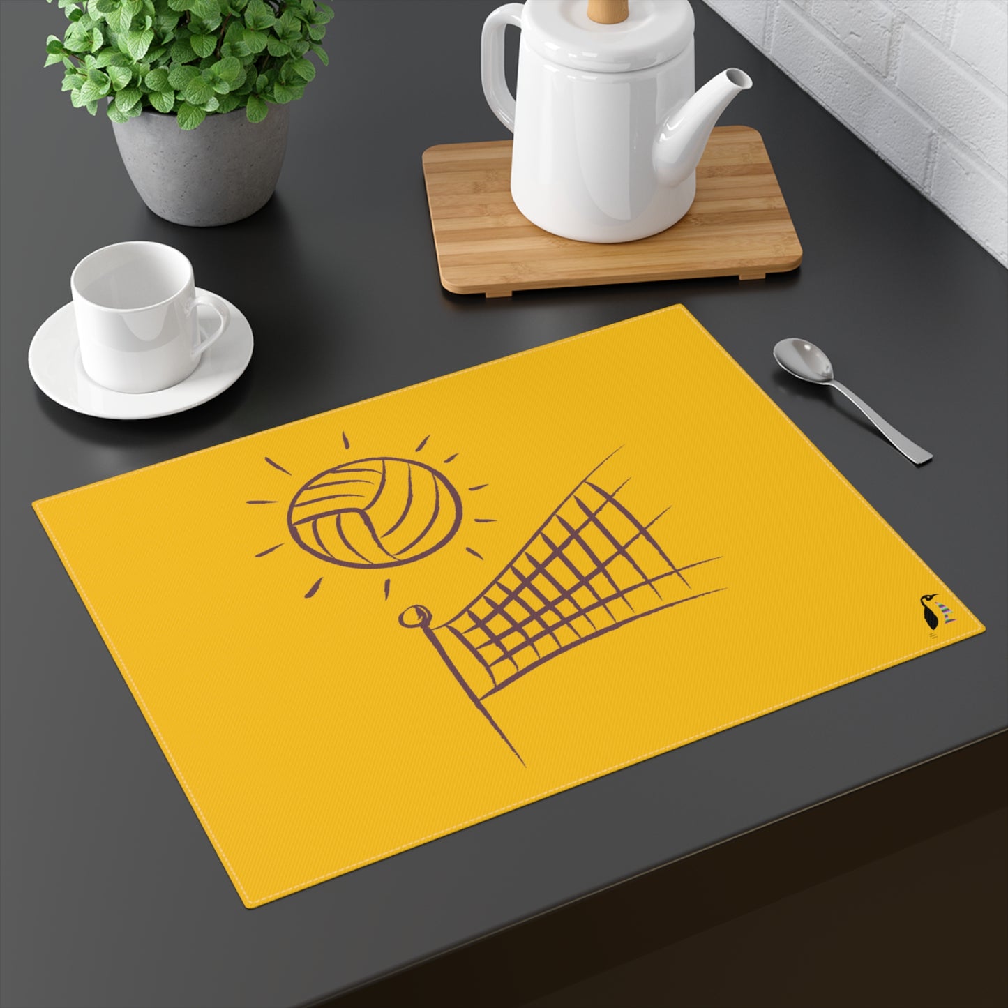 Placemat, 1pc: Volleyball Yellow