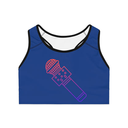 Sports Bra: Music Dark Blue