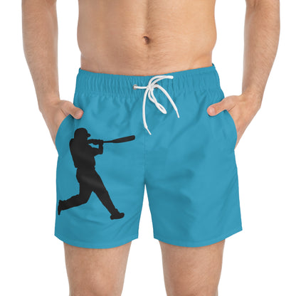 Swim Trunks: Baseball Turquoise