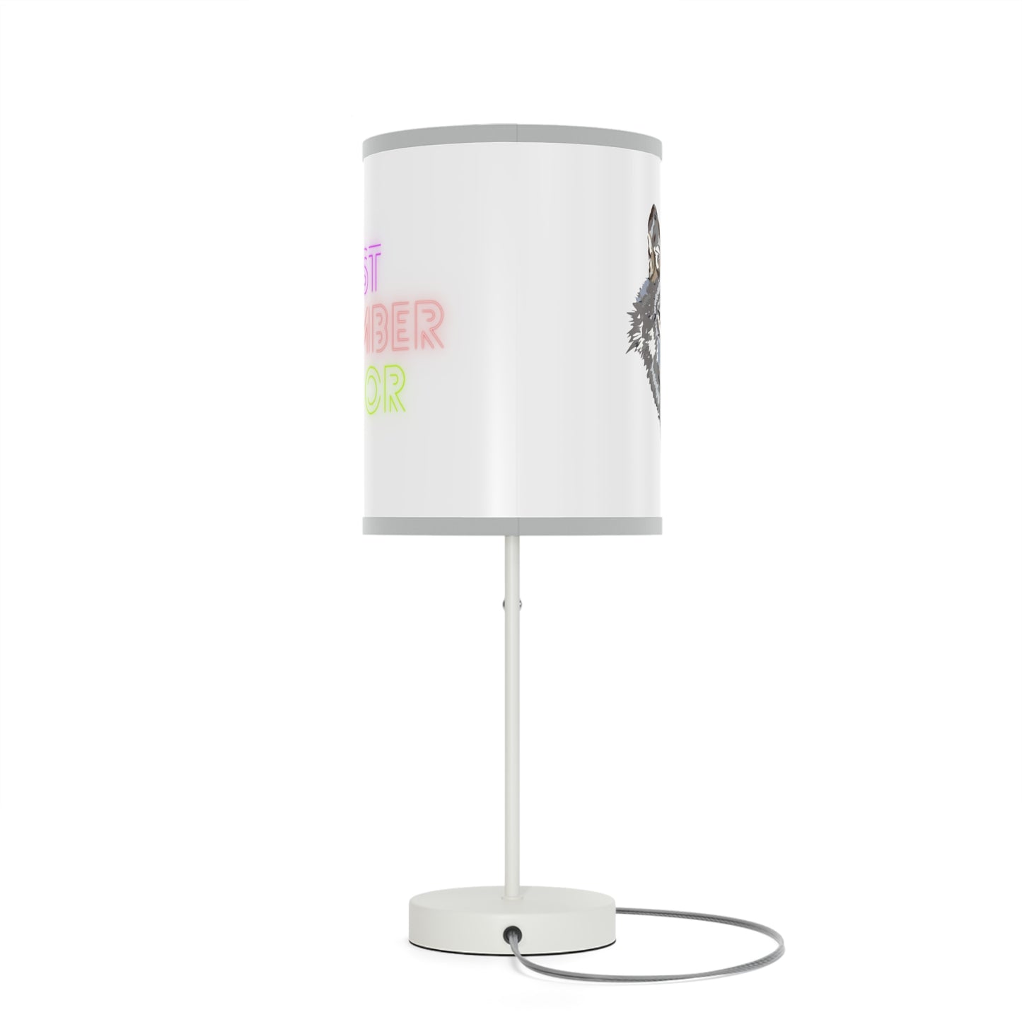 Lamp on a Stand, US|CA plug: Wolves White