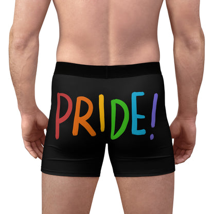 Men's Boxer Briefs: LGBTQ Pride Black