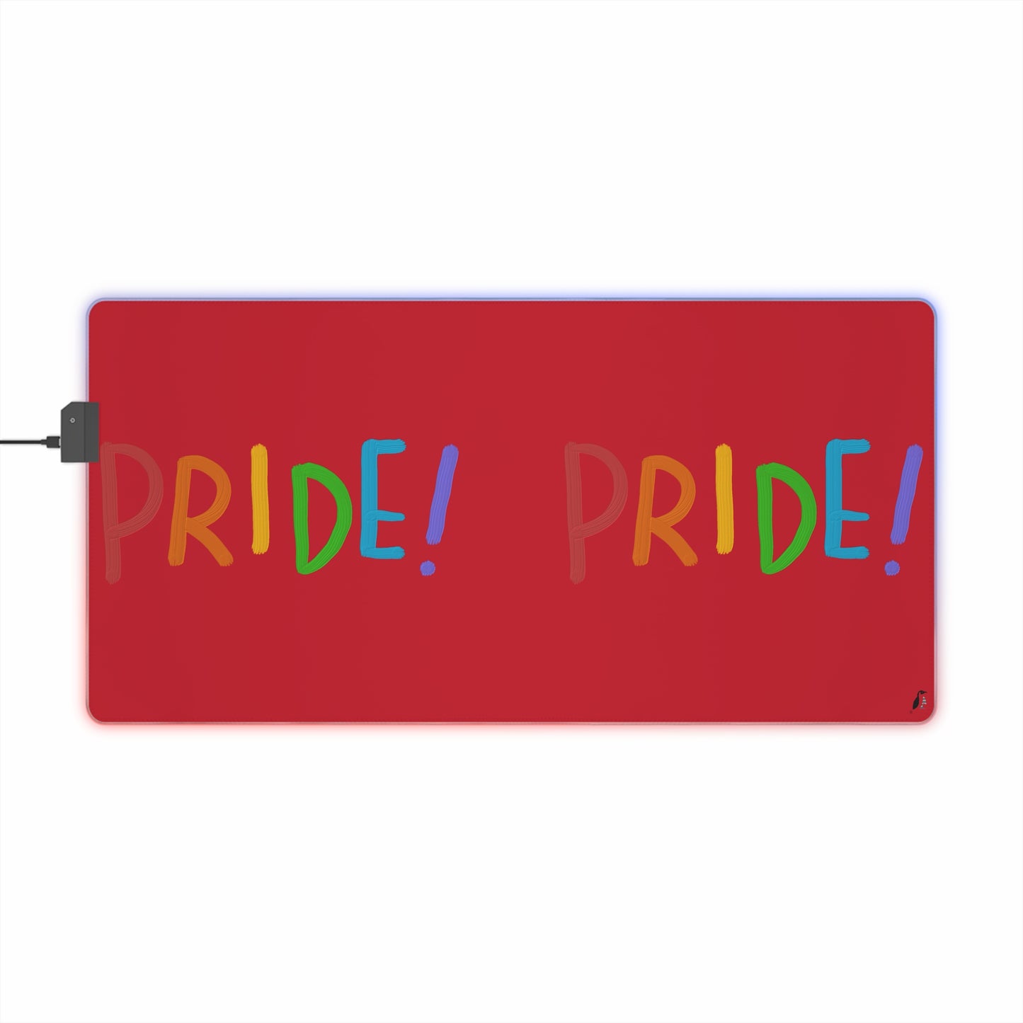 LED Gaming Mouse Pad: LGBTQ Pride Dark Red