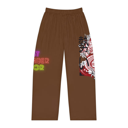 Women's Pajama Pants: Dragons Brown