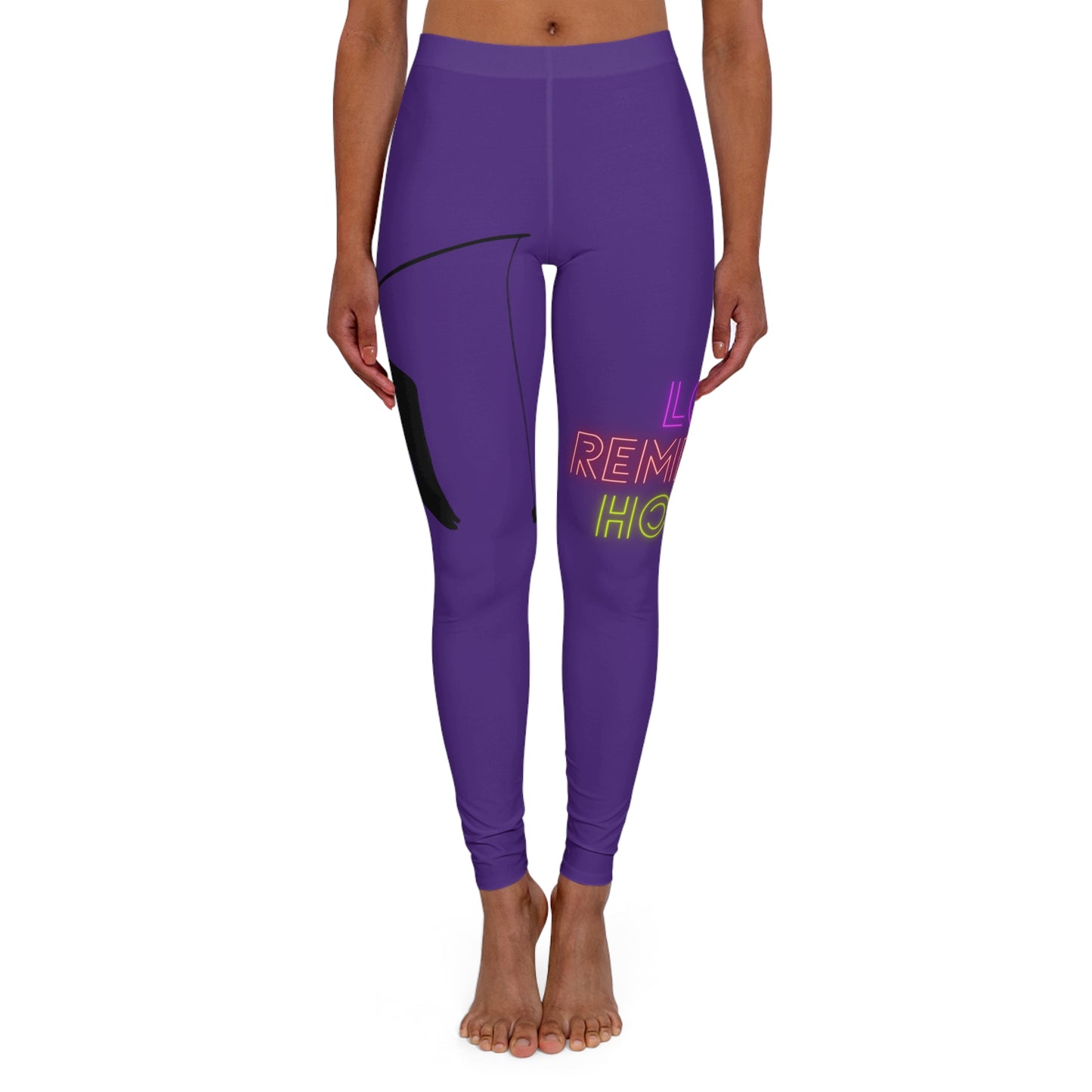 Women's Spandex Leggings: Fishing Purple