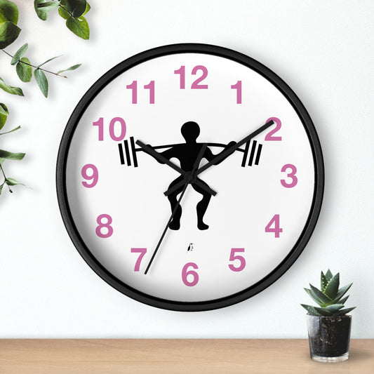 Wall clock: Weightlifting Lite Pink