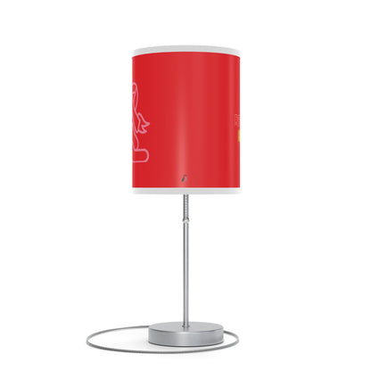 Lamp on a Stand, US|CA plug: Fight Cancer Red