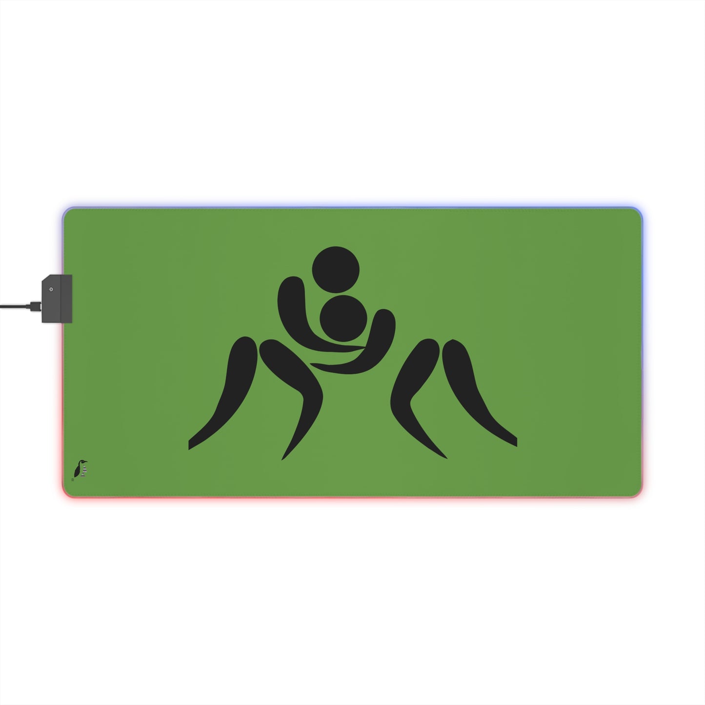 LED Gaming Mouse Pad: Wrestling Green