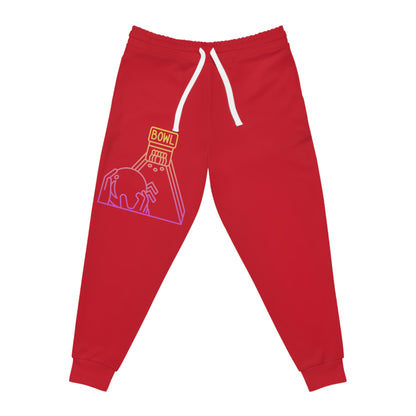 Athletic Joggers: Bowling Dark Red