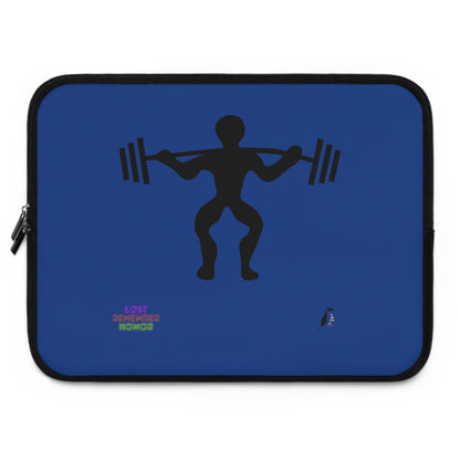 Laptop Sleeve: Weightlifting Dark Blue